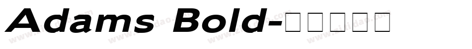 Adams Bold字体转换